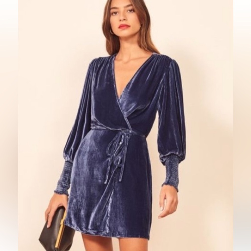 Reformation Boheme Dress - Danube, Size Large, Worn once.